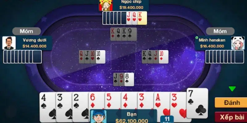 Cách ghép phỏm và tính điểm trong lúc chốt ván chơi